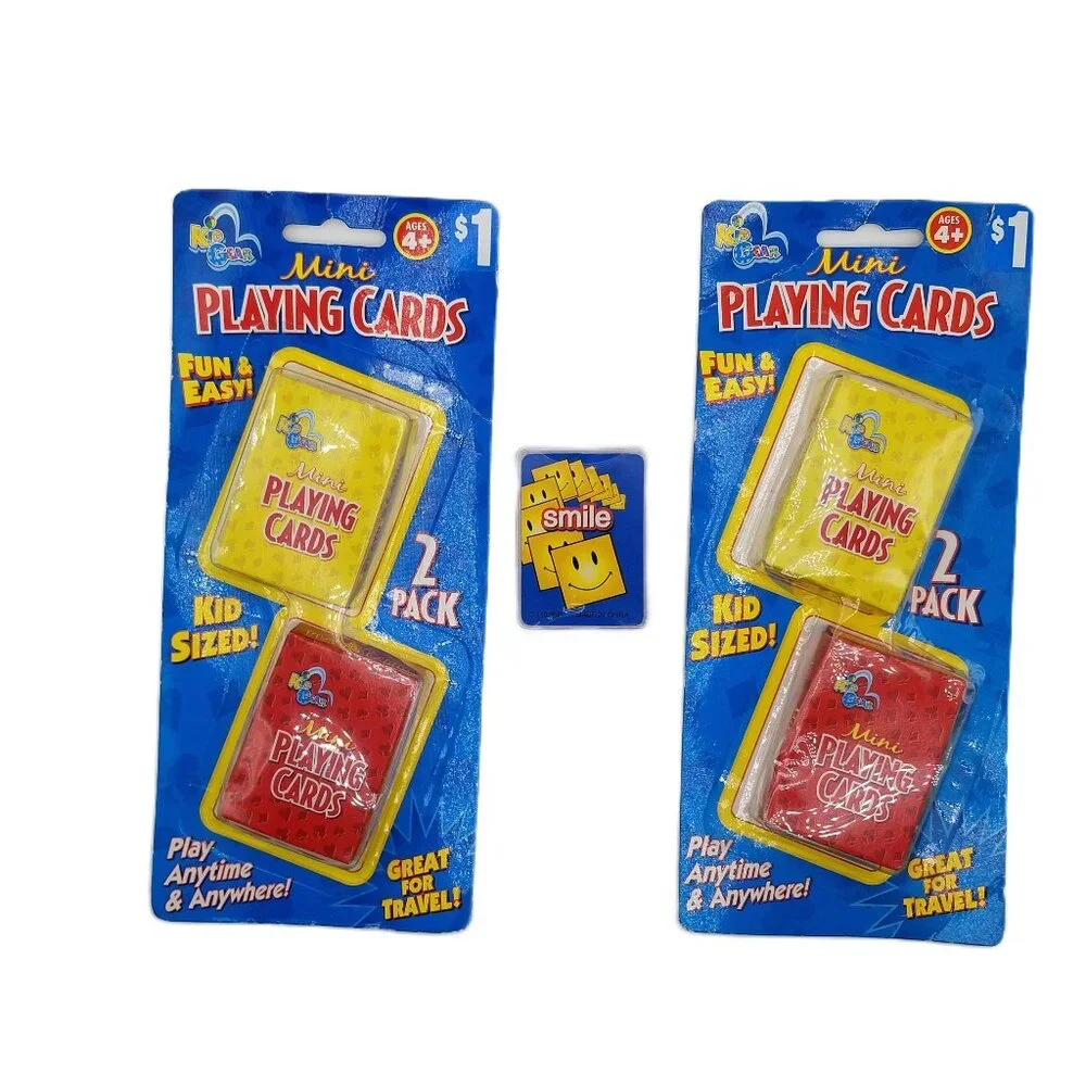 Mini Playing Cards Lot 5 Decks Travel Size Party Favors Kids Stocking Stuffers